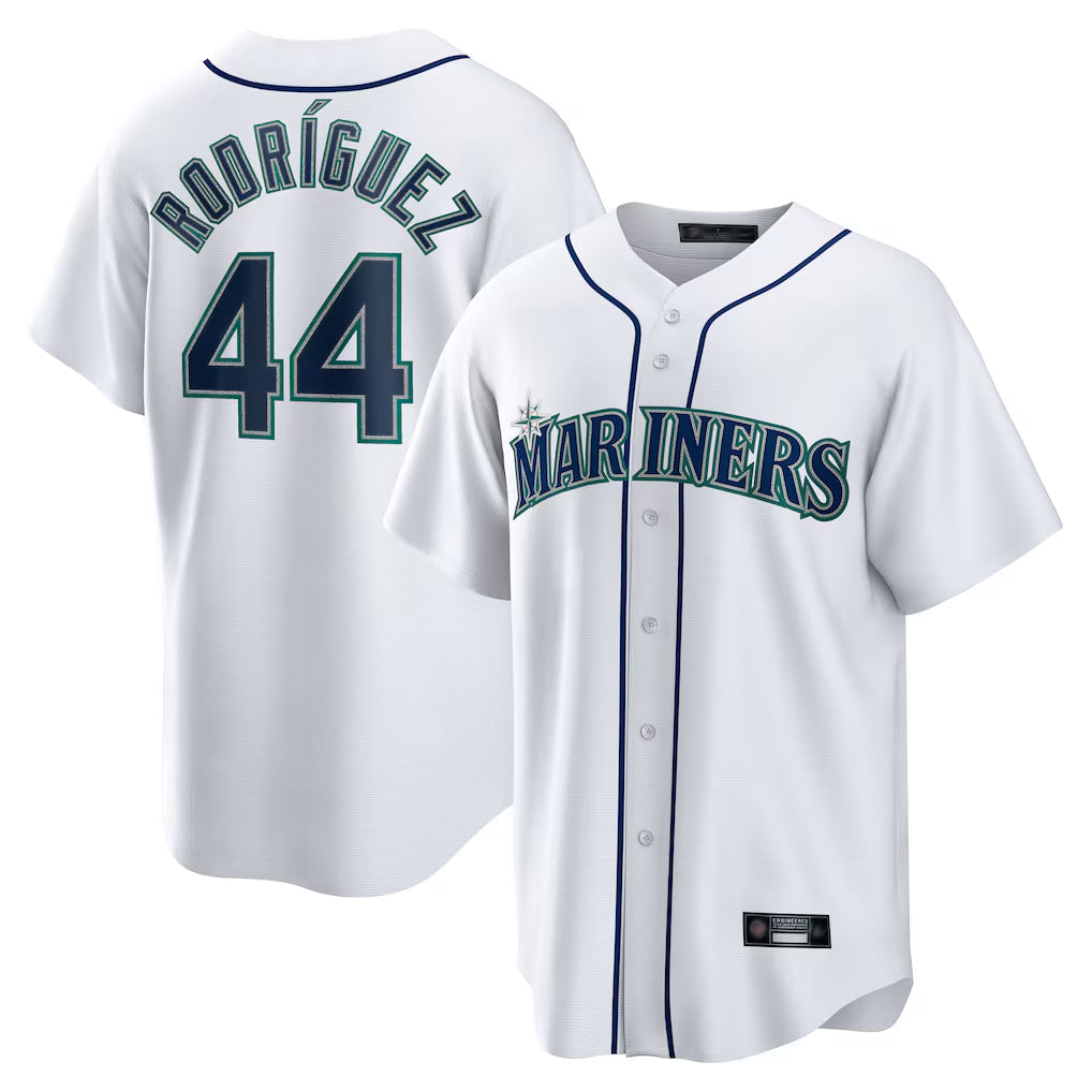 Ldoa S.Mariners #44 Julio Rodriguez Player White Home Game Stitched Jerseys