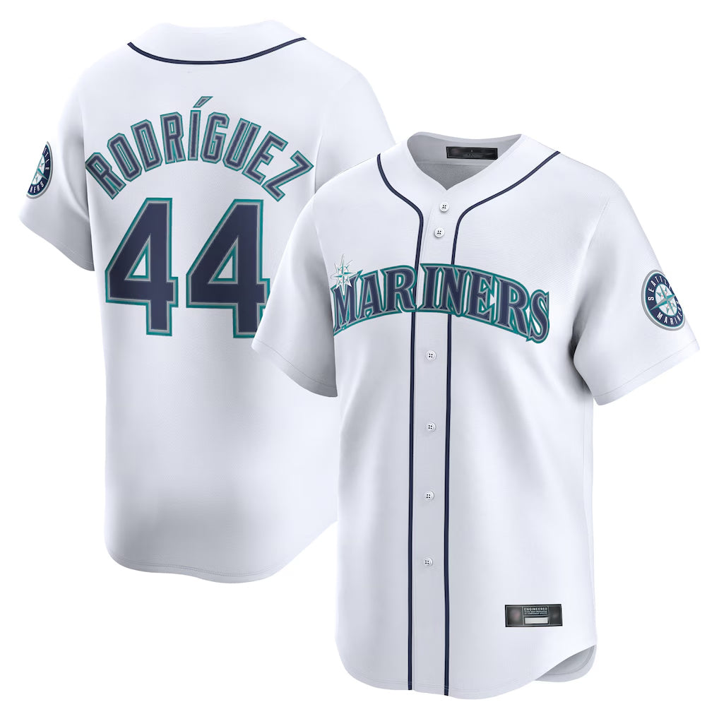 Ldoa S.Mariners #44 Julio Rodriguez Player White Home Limited Stitched Jerseys