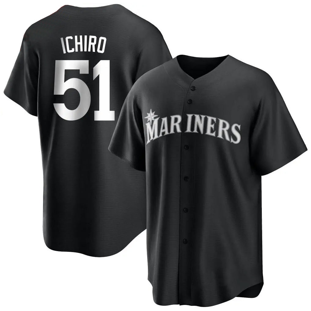 Ldoa S.Mariners #51 Ichiro Suzuki Player Black Home Limited Stitched Jerseys