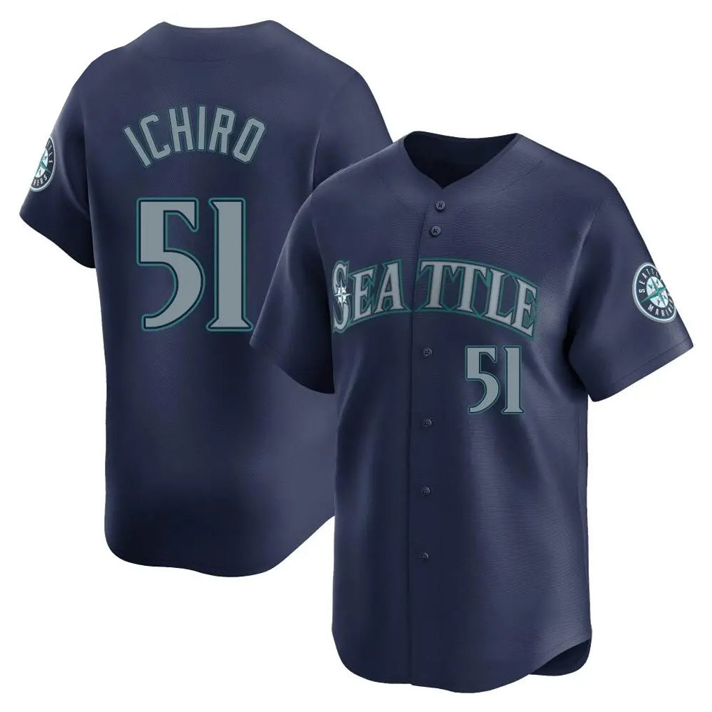 Ldoa S.Mariners #51 Ichiro Suzuki Player Navy Home Limited Stitched Jerseys