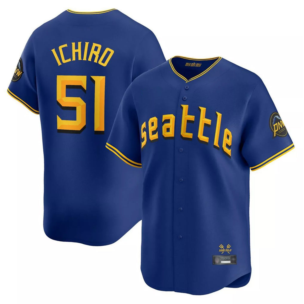 Ldoa S.Mariners #51 Ichiro Suzuki Player Royal City Connect Home Limited Stitched Jerseys