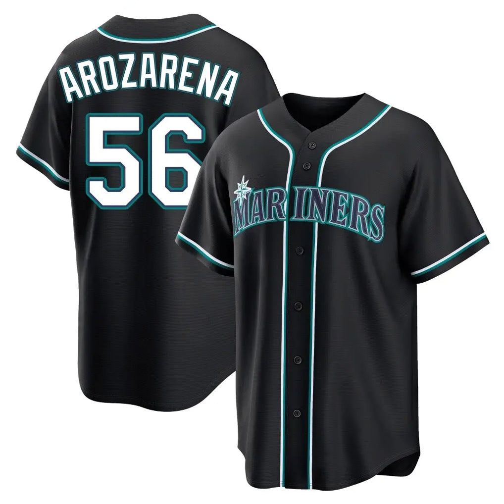 Ldoa S.Mariners #56 Randy Arozarena Player Black Fashion Home Limited Stitched Jerseys