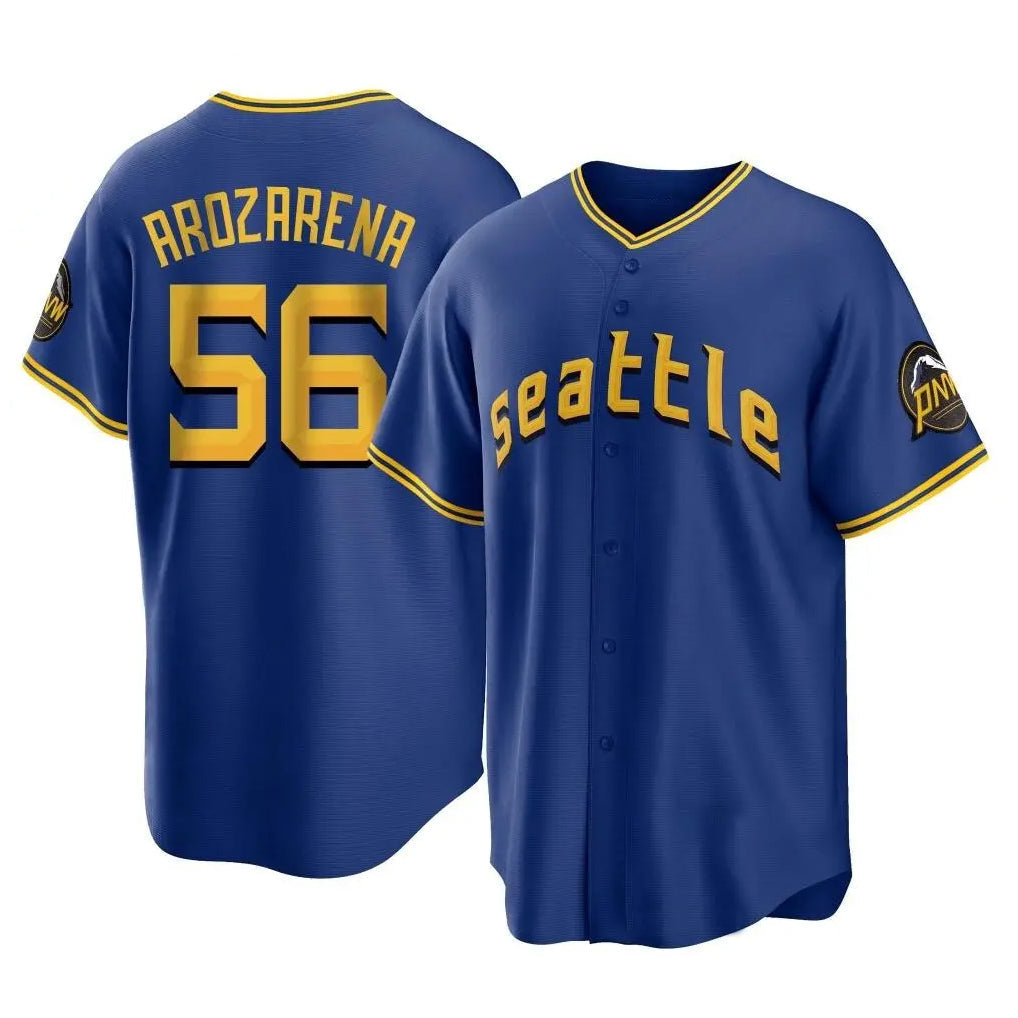 Ldoa S.Mariners #56 Randy Arozarena Player Royal Home Game Stitched Jerseys