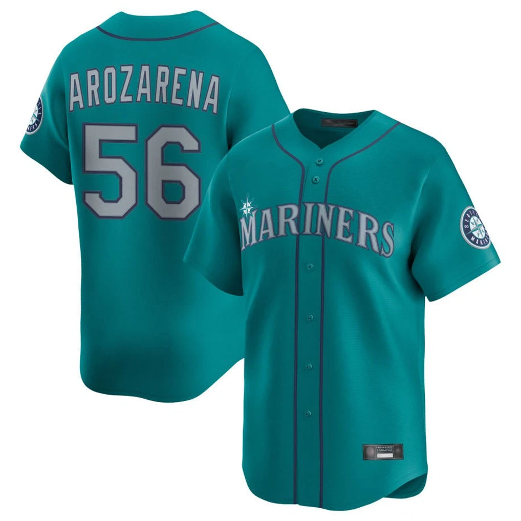 Ldoa S.Mariners #56 Randy Arozarena Player Teal Home Limited Stitched Jerseys
