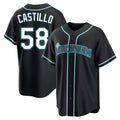 Ldoa S.Mariners #58 Luis Castillo Player Black Fashion Home Limited Stitched Jerseys