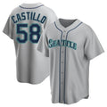 Ldoa S.Mariners #58 Luis Castillo Player Gray Home Game Stitched Jerseys