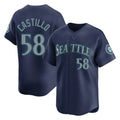Ldoa S.Mariners #58 Luis Castillo Player Navy Home Limited Stitched Jerseys