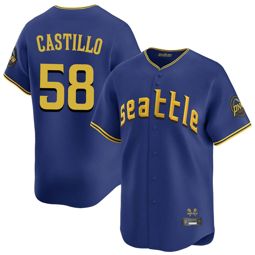 Ldoa S.Mariners #58 Luis Castillo Player Royal City Connect Home Limited Stitched Jerseys