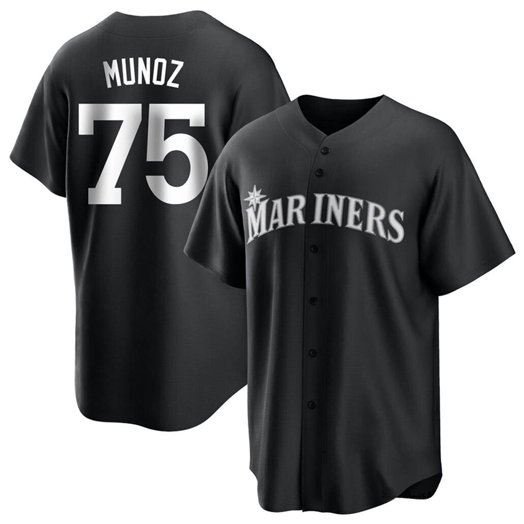 Ldoa S.Mariners #75 Andres Munoz Player Black Home Limited Stitched Jerseys