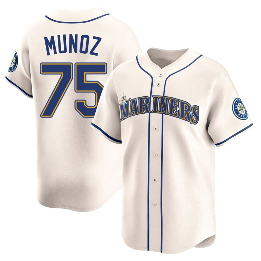 Ldoa S.Mariners #75 Andres Munoz Player Cream Home Limited Stitched Jerseys