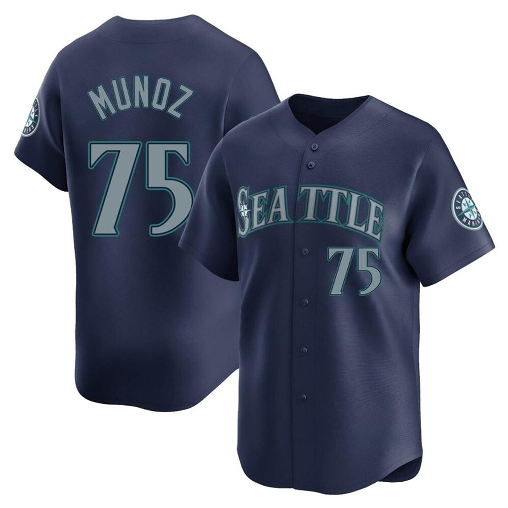 Ldoa S.Mariners #75 Andres Munoz Player Navy Home Limited Stitched Jerseys