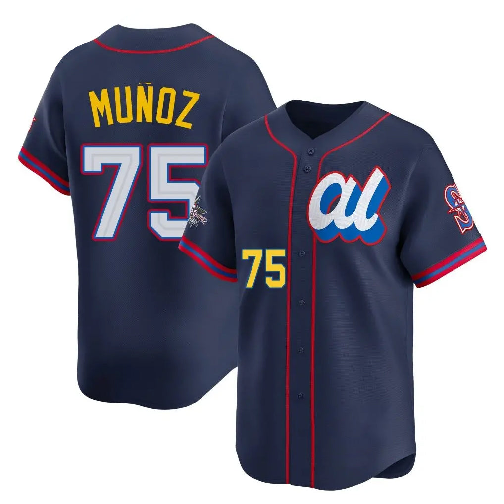 Ldoa S.Mariners #75 Andres Munoz Player Navy Limited American League All-Star Edition Stitched Jerseys