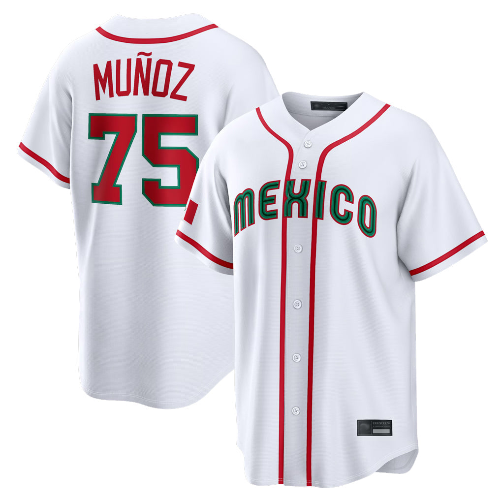 Ldoa S.Mariners #75 Andres Munoz Player White 2026 World Classic Home Limited Stitched Jerseys