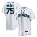 Ldoa S.Mariners #75 Andres Munoz Player White Home Game Stitched Jerseys