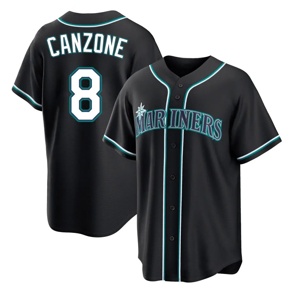Ldoa S.Mariners #8 Dominic Canzone Player Black Fashion Home Limited Stitched Jerseys