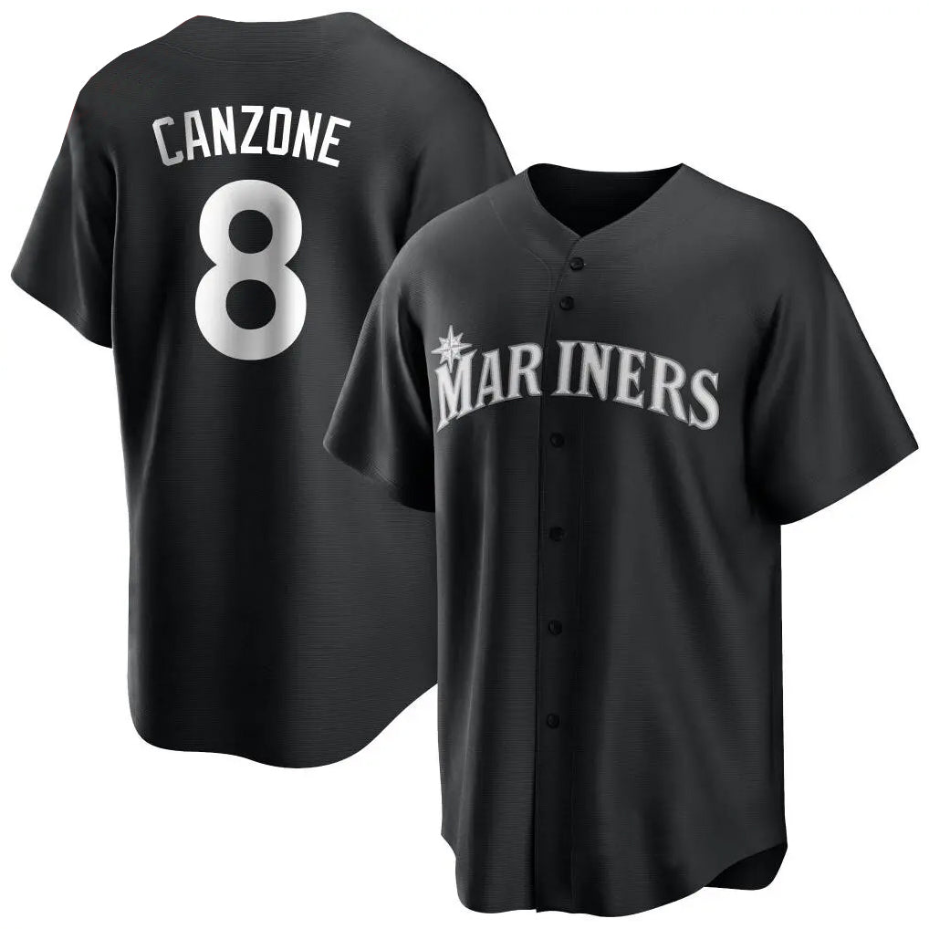 Ldoa S.Mariners #8 Dominic Canzone Player Black Home Limited Stitched Jerseys