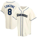 Ldoa S.Mariners #8 Dominic Canzone Player Cream Home Game Stitched Jerseys
