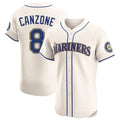 Ldoa S.Mariners #8 Dominic Canzone Player Cream Home Limited Elite Stitched Jerseys
