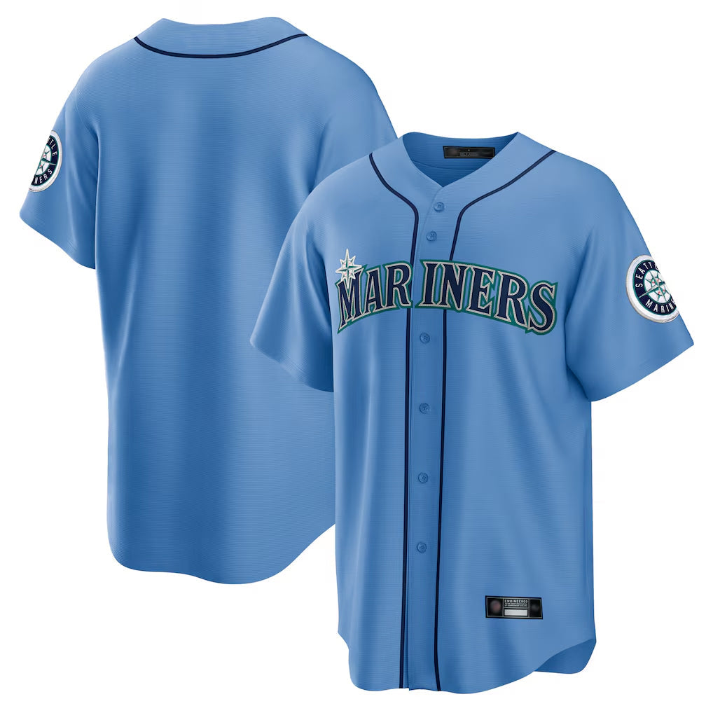 Ldoa S.Mariners Blank Player Light Blue Home Limited Stitched Jerseys