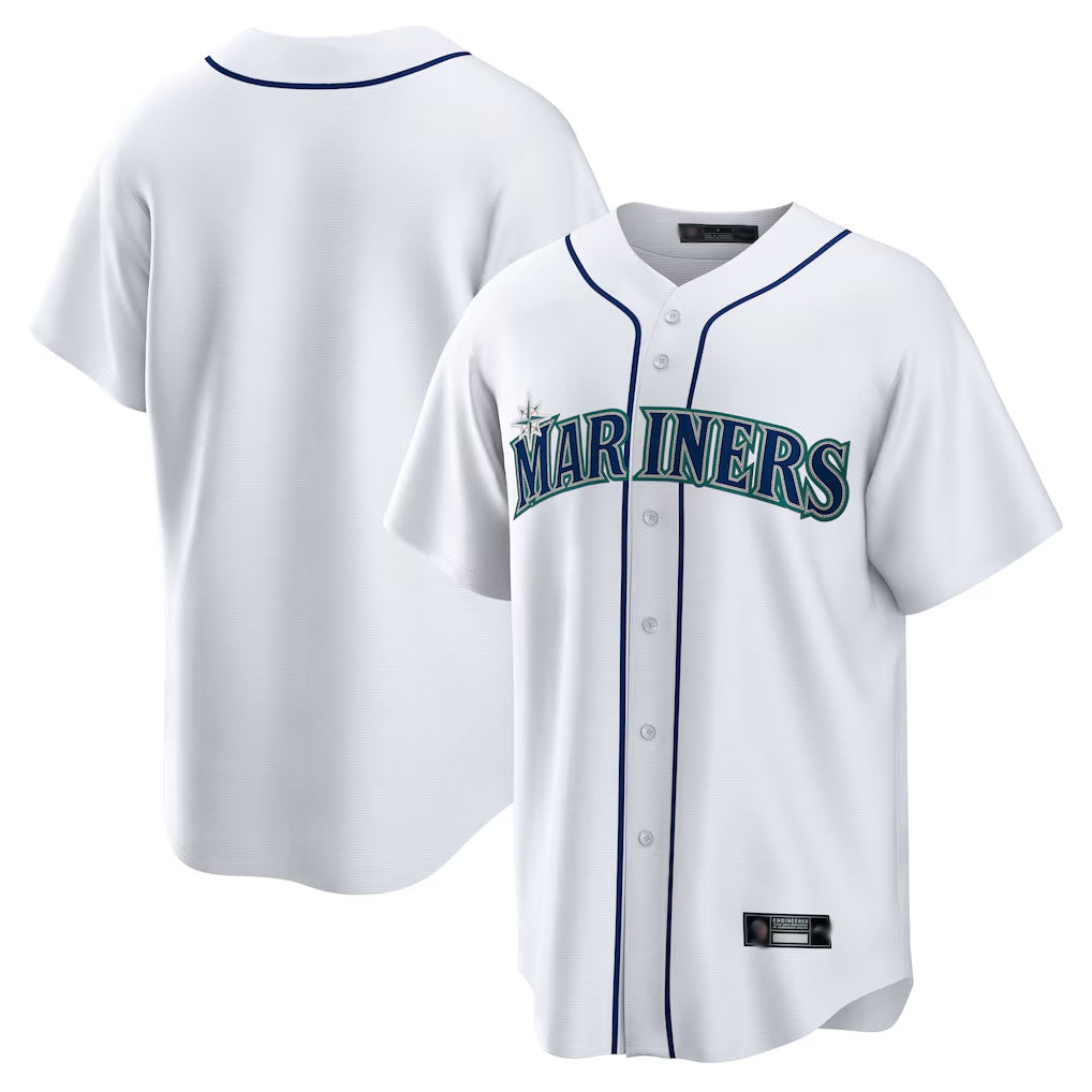 Ldoa S.Mariners Blank Player White Home Game Stitched Jerseys
