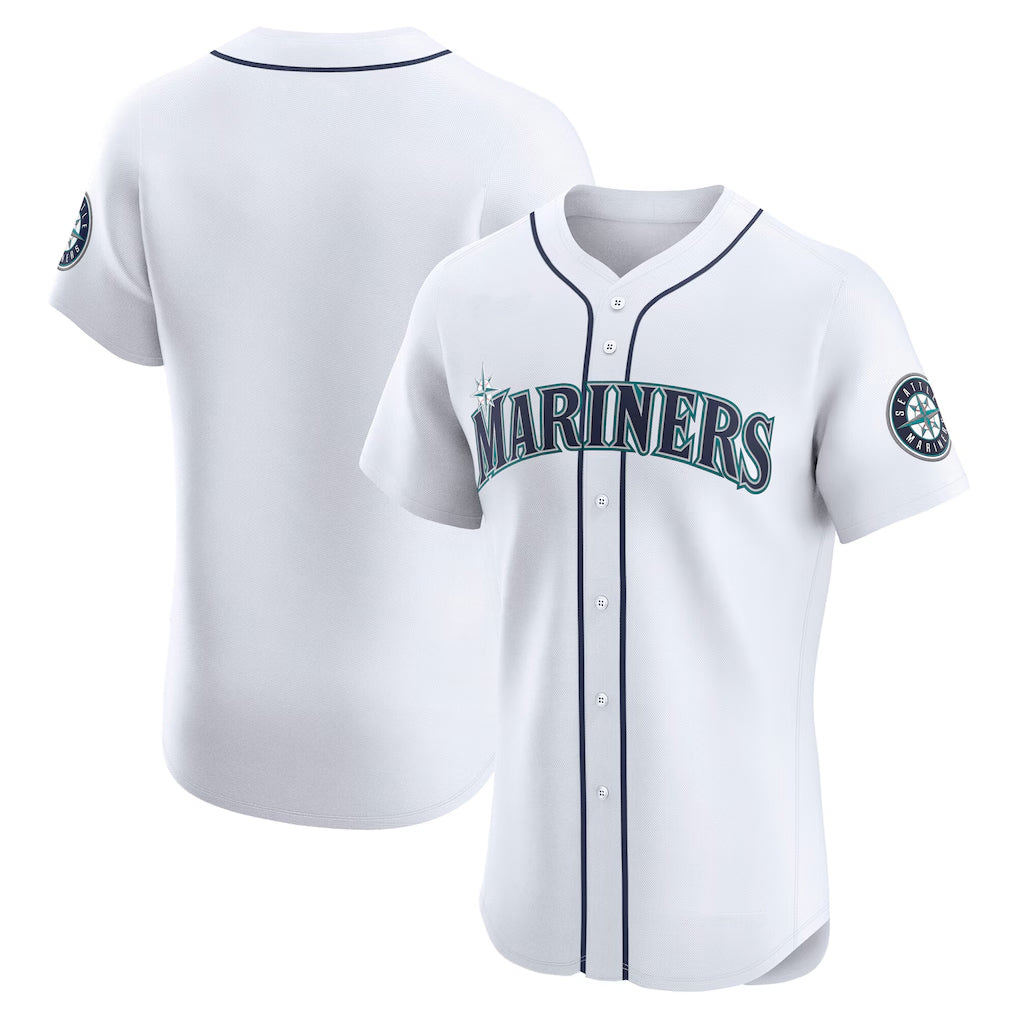 Ldoa S.Mariners Blank Player White Home Limited Elite Stitched Jerseys