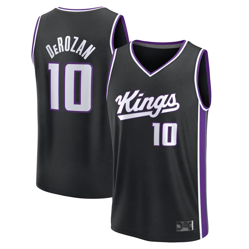 Ldoa S.kings #10 DeMar DeRozan Fanatics Black Fast Break Replica Player Jerseys - Icon Edition