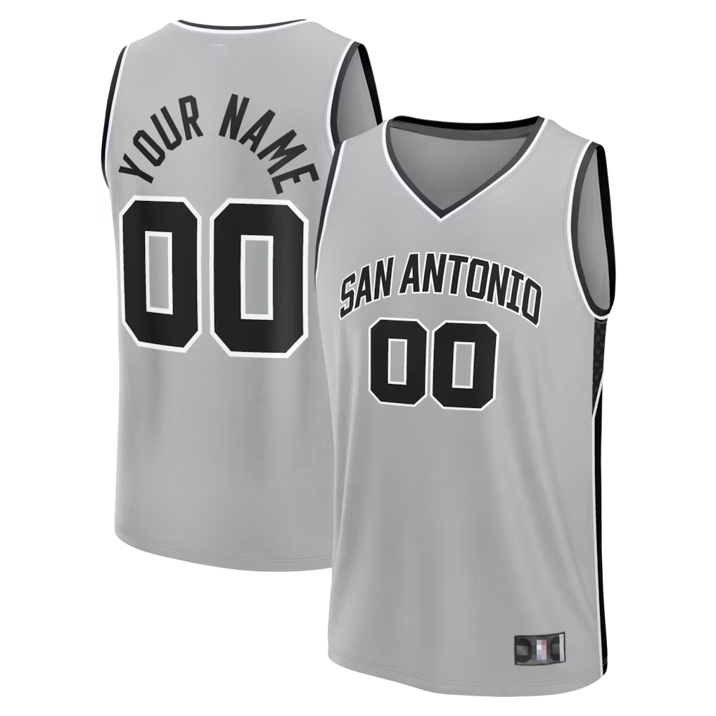 Ldoa SA.Spurs Fanatics Silver Fastbreak Custom Jerseys - Statement Edition