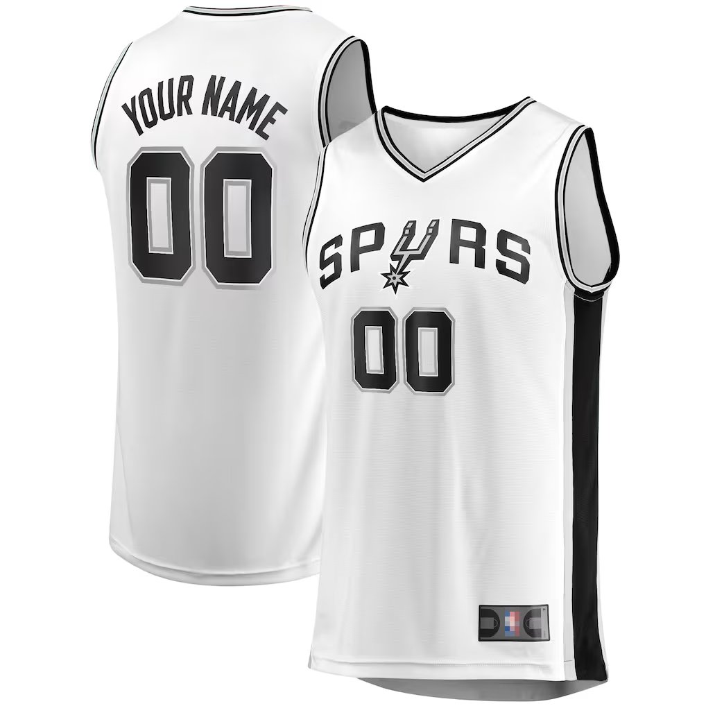 Ldoa SA.Spurs Fanatics White Fast Break Custom Replica Jerseys - Association Edition