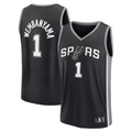 Ldoa SA.Spurs #1 Victor Wembanyama Fanatics Black Fast Break Replica Player Jerseys - Icon Edition
