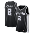 Ldoa SA.Spurs #2Dylan Harper Black 2025 NBA Draft First Round Pick Swingman Jerseys - Icon Edition