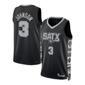 Ldoa SA.Spurs #3 Keldon Johnson Black Swingman Jerseys - Statement Edition