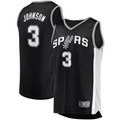 Ldoa SA.Spurs #3 Keldon Johnson Fanatics Black Fast Break Replica Jerseys - Icon Edition