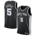 Ldoa SA.Spurs #5 Stephon Castle Black Swingman Jerseys - Icon Edition