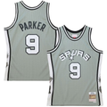Ldoa SA.Spurs #9 Tony Parker Mitchell & Ness Gray Hall of Fame Class of 2023 Throwback Swingman Jerseys