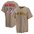 Ldoa SD.Padres #13 Manny Machado Sand USA 250 Fourth of July Alternate Stadium Jersey