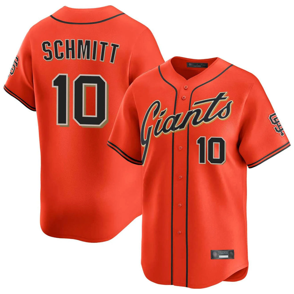 Ldoa SF.Giants #10 Casey Schmitt Player Orange Home Limited Stitched Jerseys