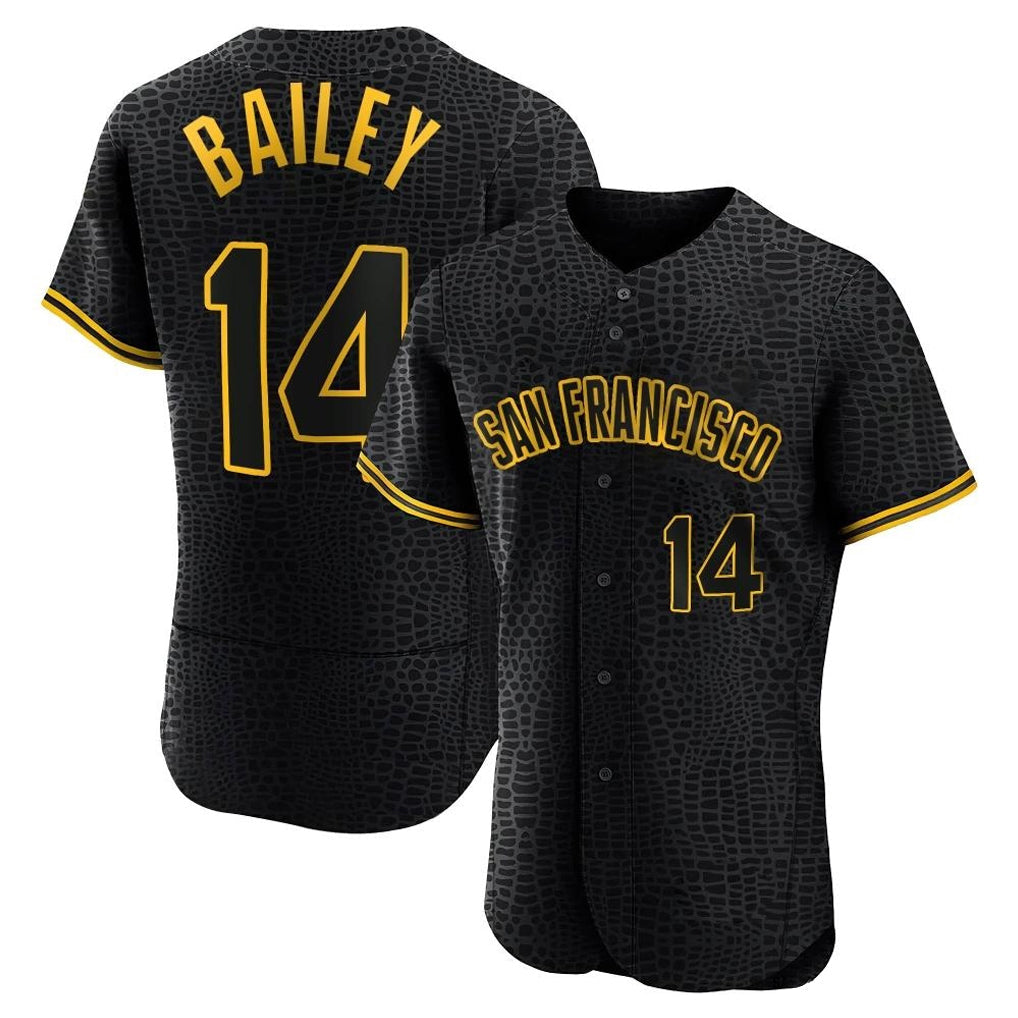 Ldoa SF.Giants #14 Patrick Bailey Player Black Snake Skin City Limited Elite Stitched Jerseys