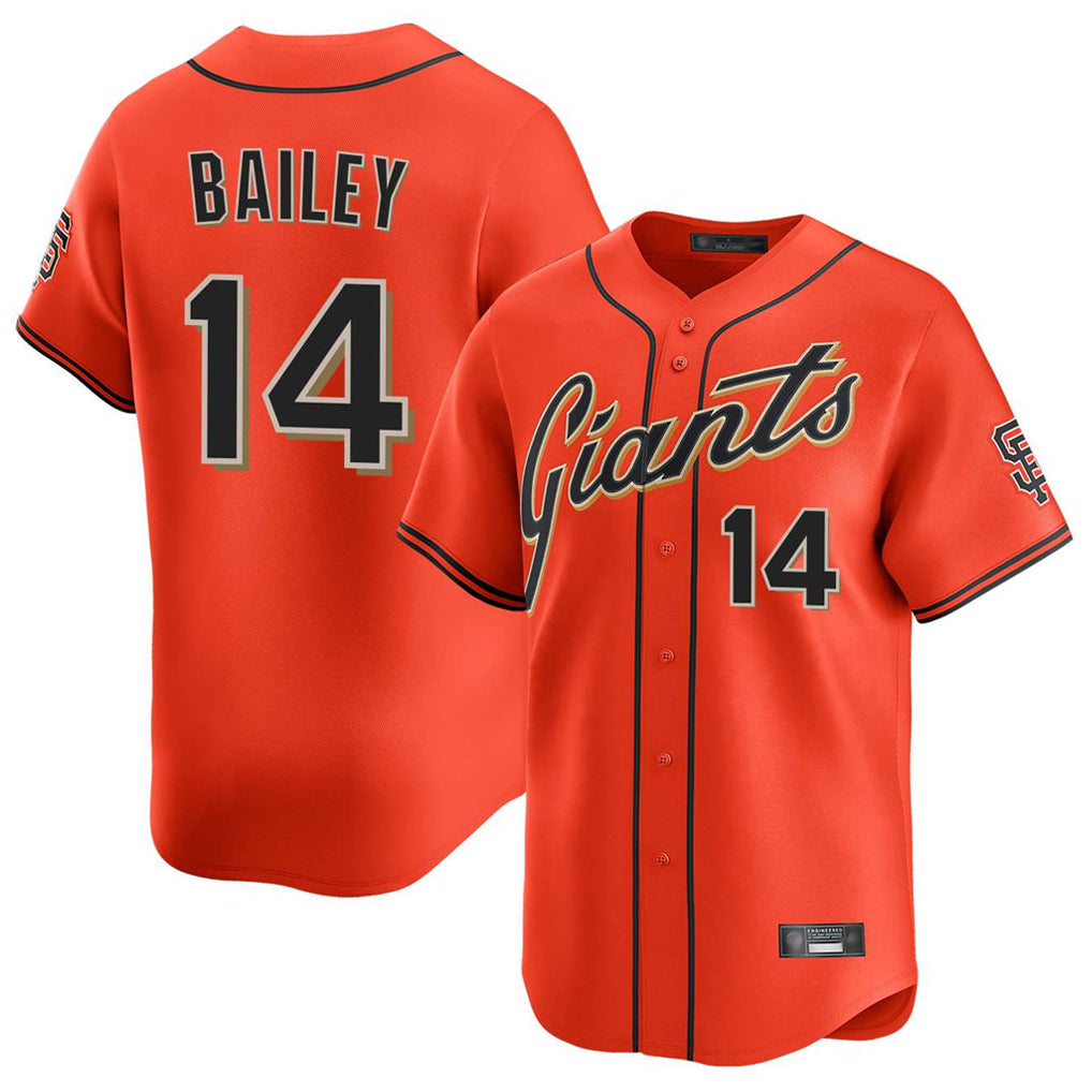 Ldoa SF.Giants #14 Patrick Bailey Player Orange Home Limited Stitched Jerseys