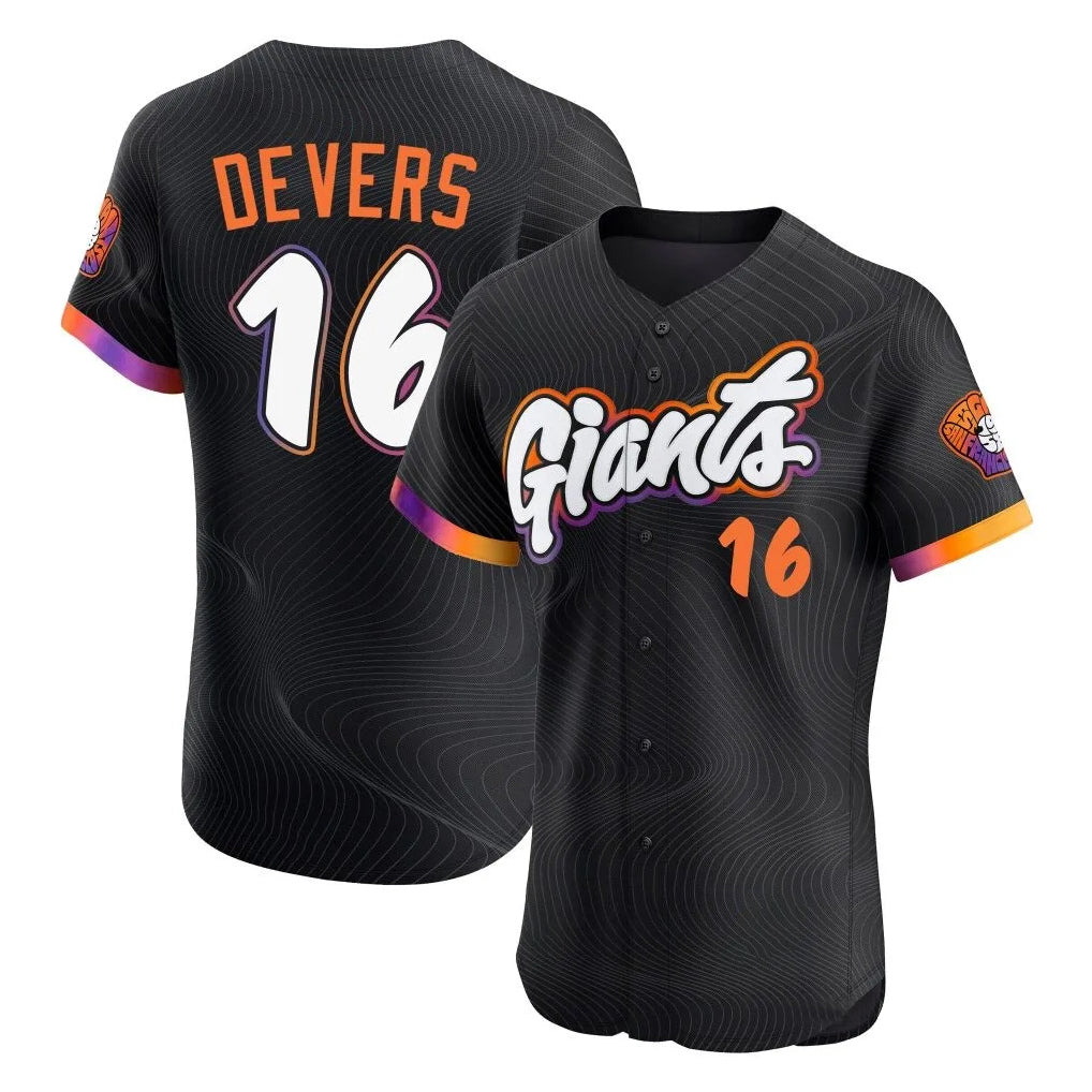 Ldoa SF.Giants #16 Rafael Devers Player Black 2025 City Connect Home Limited Elite Stitched Jerseys