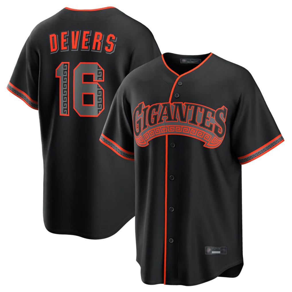 Ldoa SF.Giants #16 Rafael Devers Player Black Alternate Limited Stitched Jerseys
