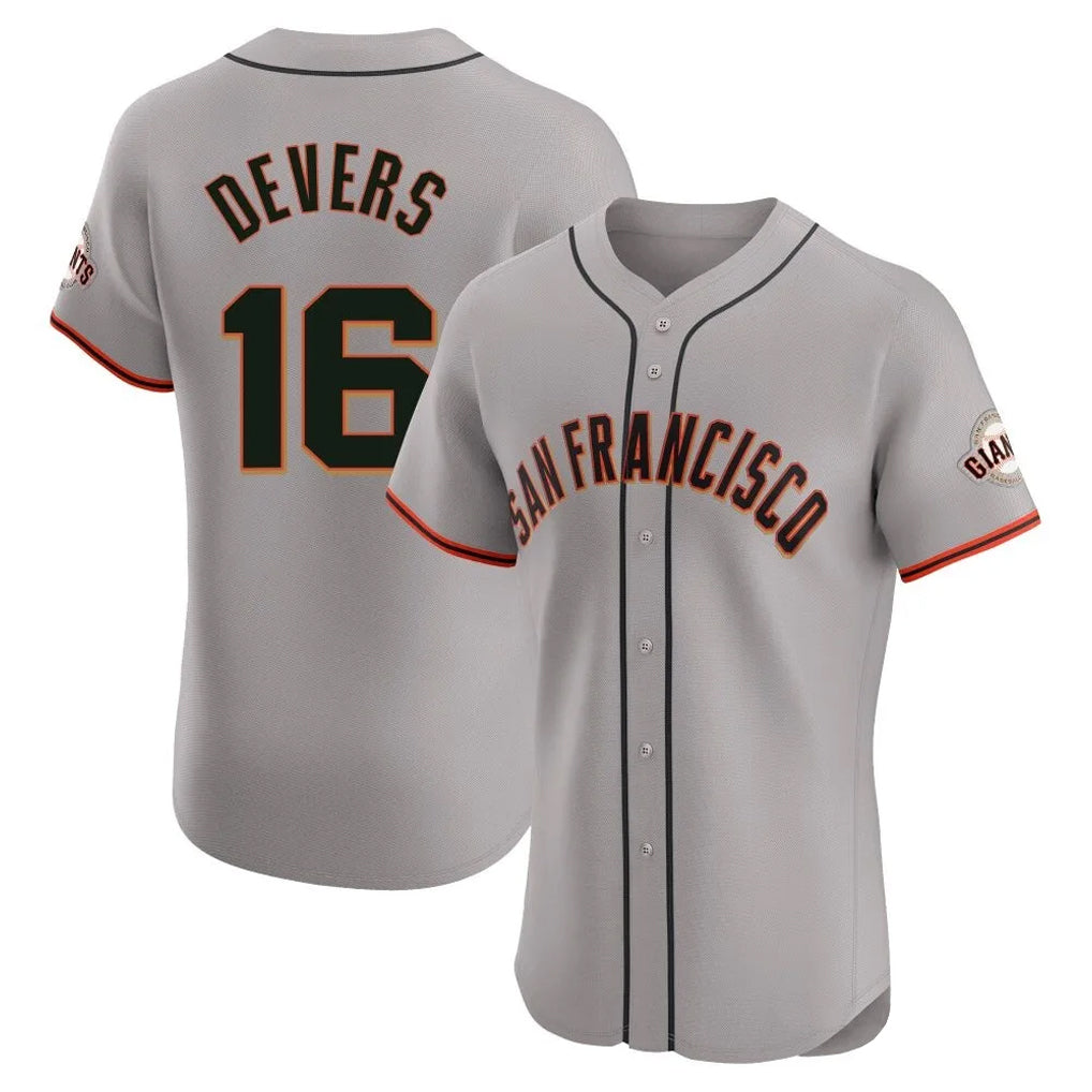 Ldoa SF.Giants #16 Rafael Devers Player Gray Home Limited Elite Stitched Jerseys