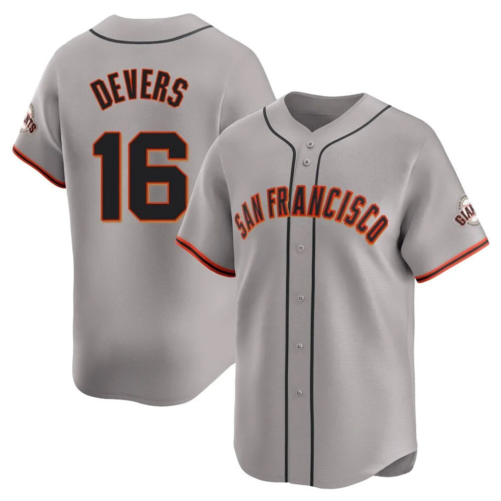 Ldoa SF.Giants #16 Rafael Devers Player Gray Home Limited Stitched Jerseys