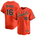 Ldoa SF.Giants #16 Rafael Devers Player Orange Home Limited Stitched Jerseys