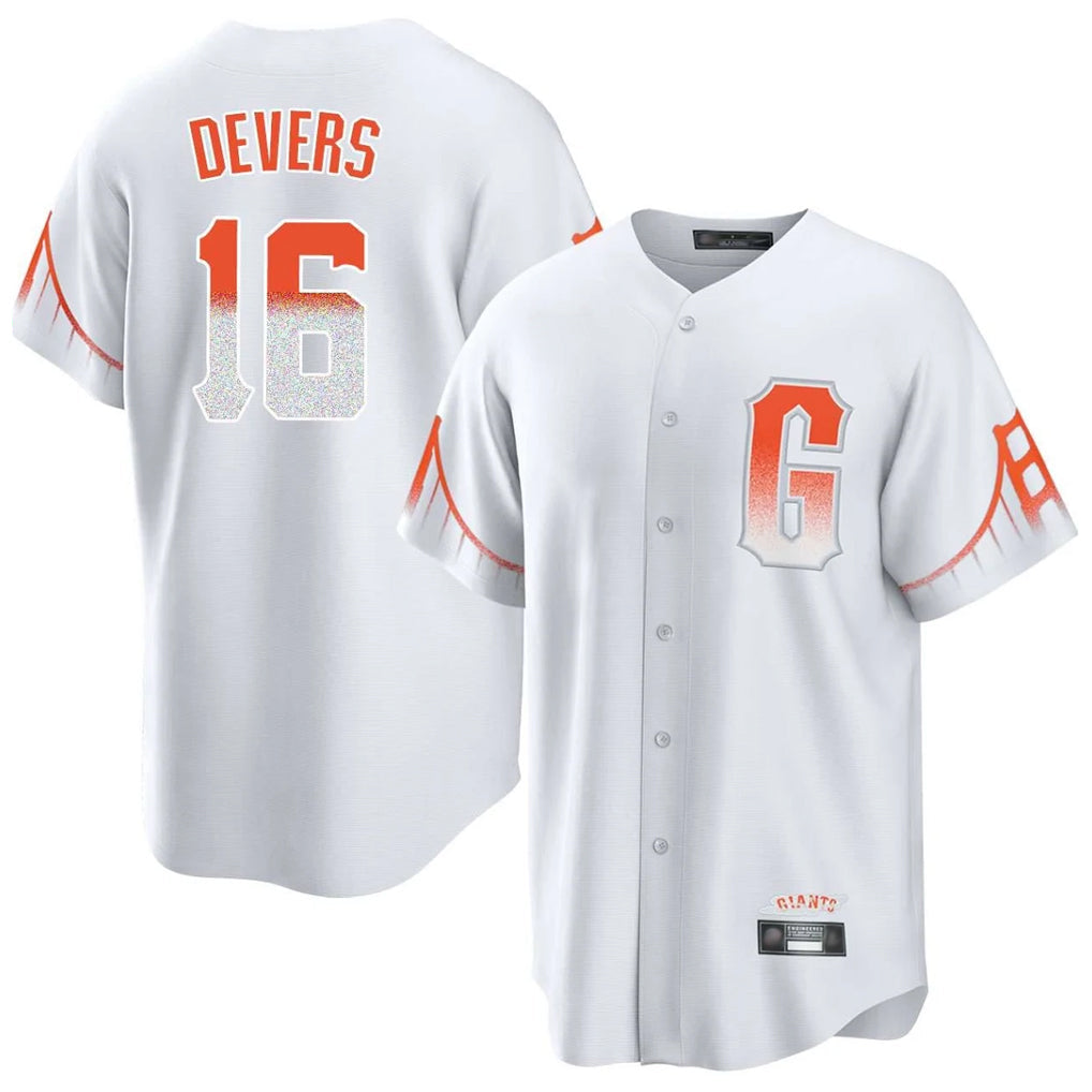 Ldoa SF.Giants #16 Rafael Devers Player White City Connect Home Game Stitched Jerseys