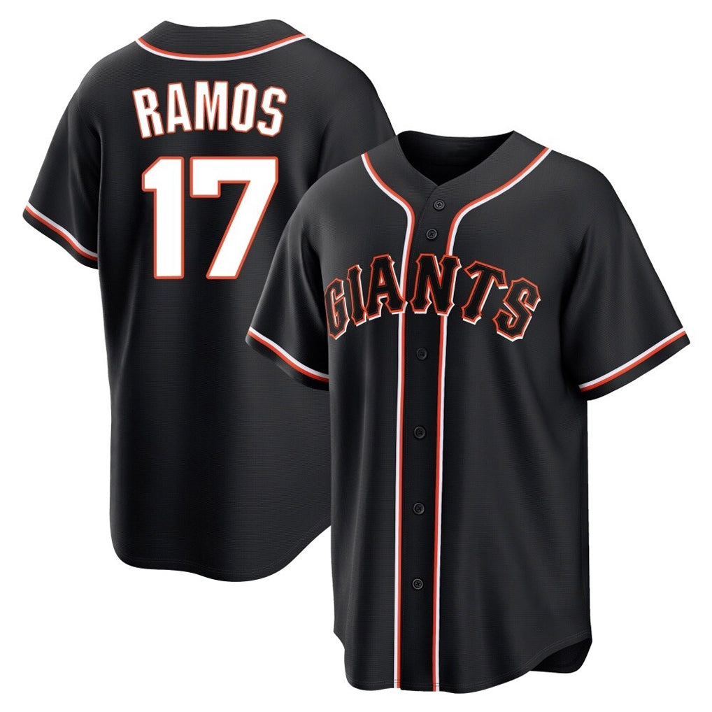 Ldoa SF.Giants #17 Heliot Ramos Player Black Fashion Out Home Limited Stitched Jerseys