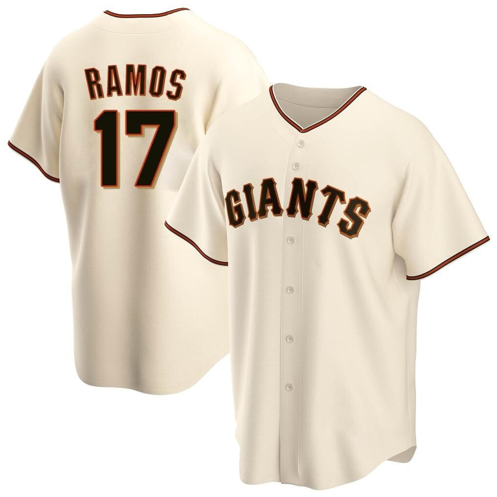 Ldoa SF.Giants #17 Heliot Ramos Player Cream Home Game Stitched Jerseys