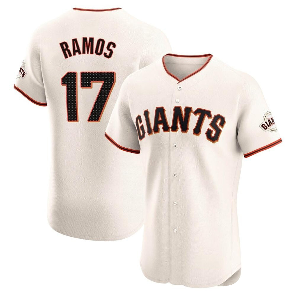 Ldoa SF.Giants #17 Heliot Ramos Player Cream Home Limited Elite Stitched Jerseys