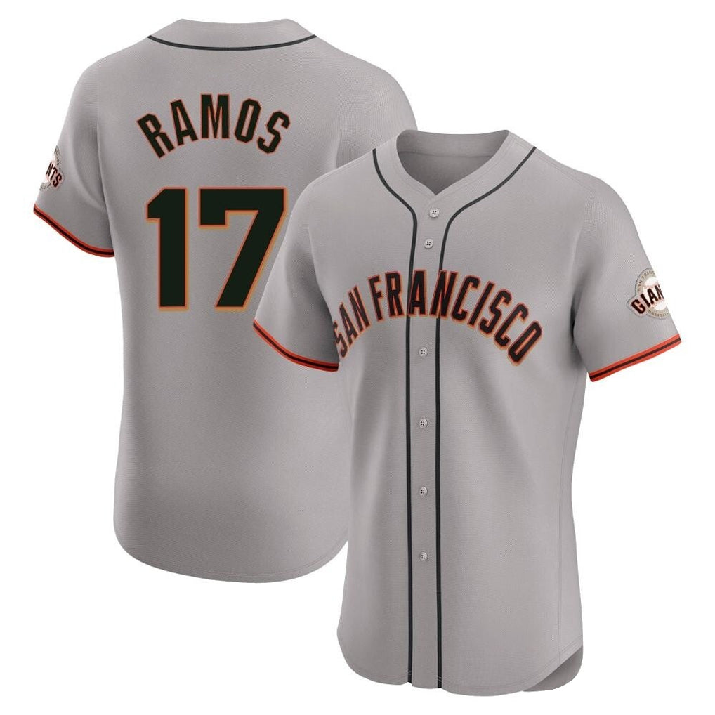 Ldoa SF.Giants #17 Heliot Ramos Player Gray Home Limited Elite Stitched Jerseys