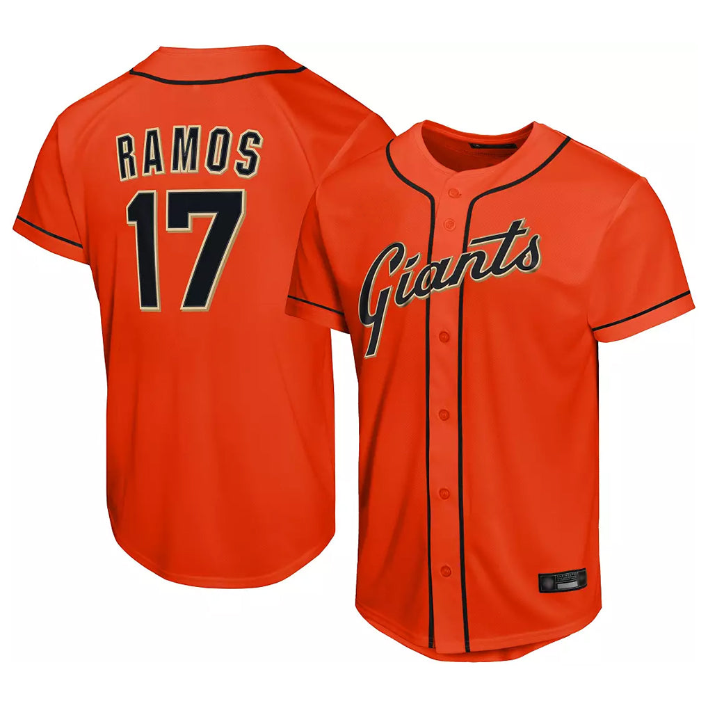 Ldoa SF.Giants #17 Heliot Ramos Player Orange Home Limited Stitched Jerseys