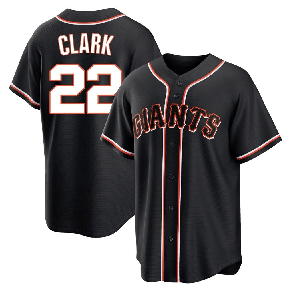 Ldoa SF.Giants #22 Will Clark Player Black Fashion Out Home Limited Stitched Jerseys